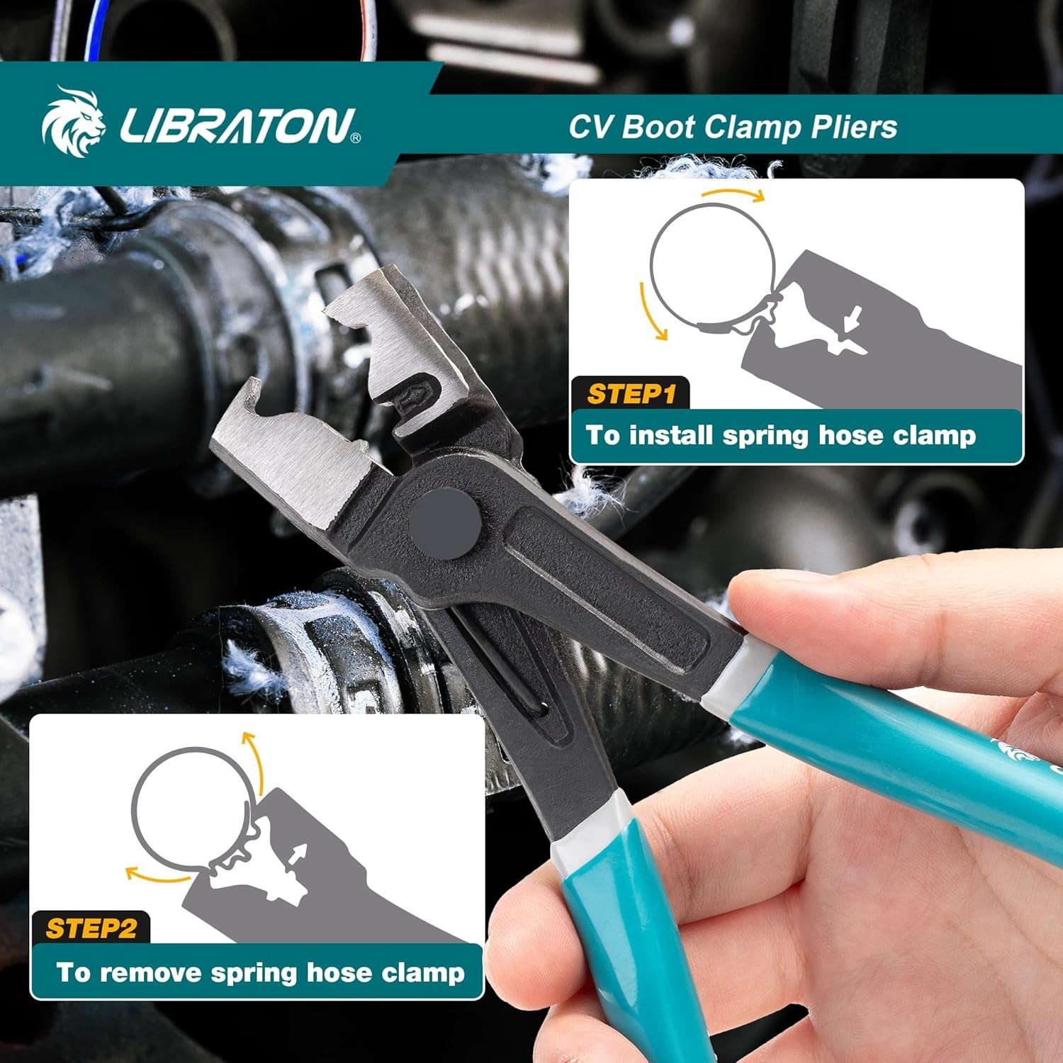 CV Boot Clamp Pliers, Clic & Clic-R Hose Clamp Pliers, 7 Inches Heavy Duty Cl…