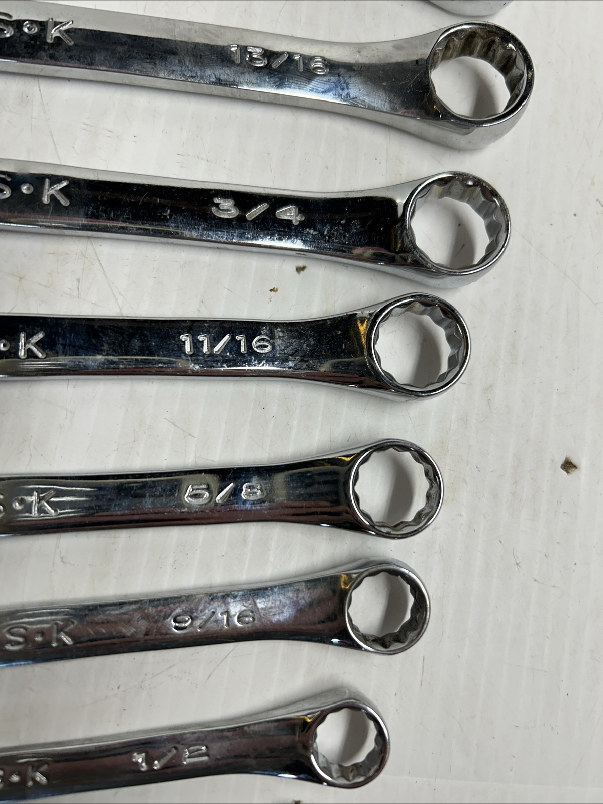 S-K Combination SAE Wrench Set 1″ 15/16 7/8 13/16 3/4 11/16 5/8 9/16 1/2 5/16