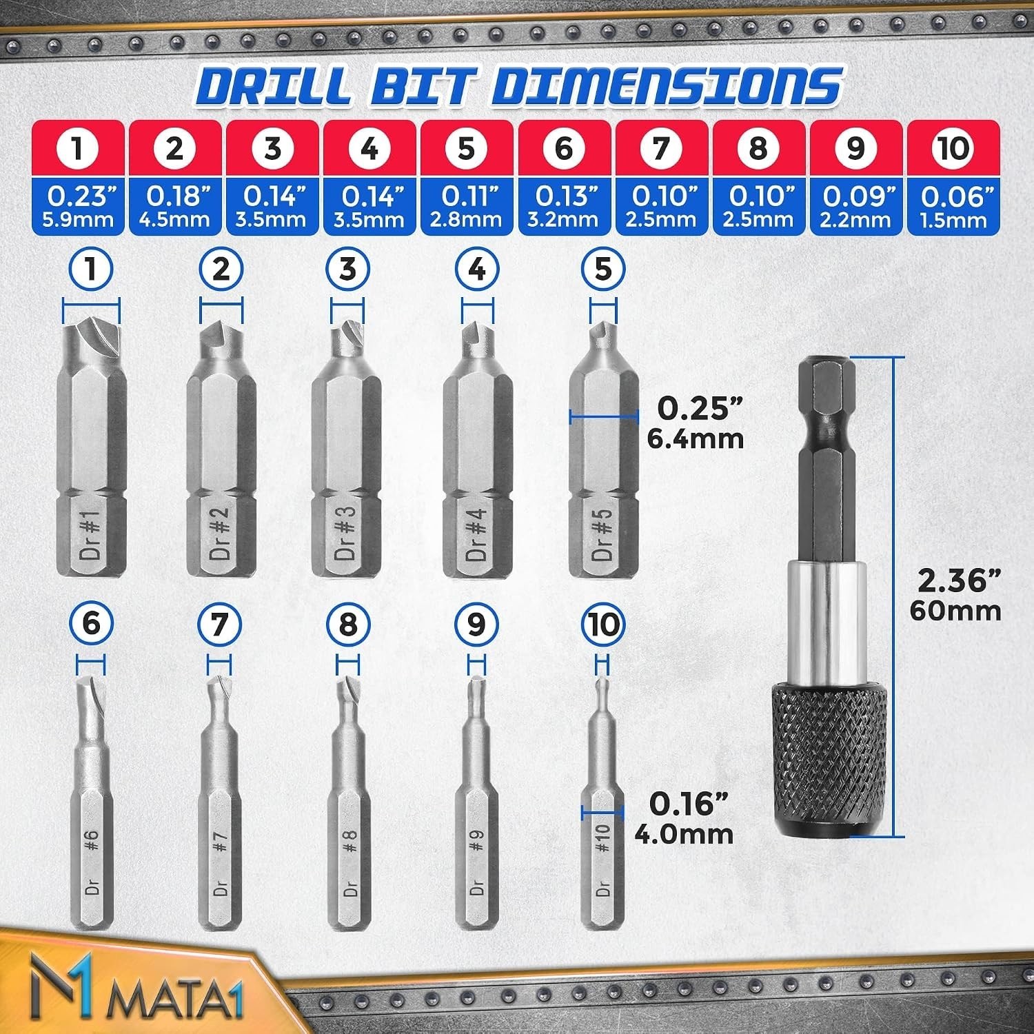 22-Piece Screw Extractor Set – Effortless Removal of Stripped & Broken Screws
