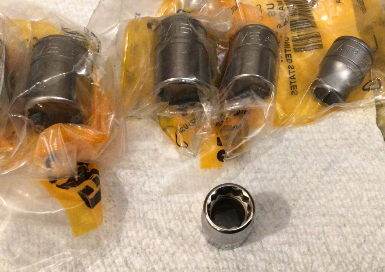 CAT Caterpillar By Snap-on 3/8″ Drive 12 Point SAE Socket Set 3/8- 3/4” USA 🇺🇸