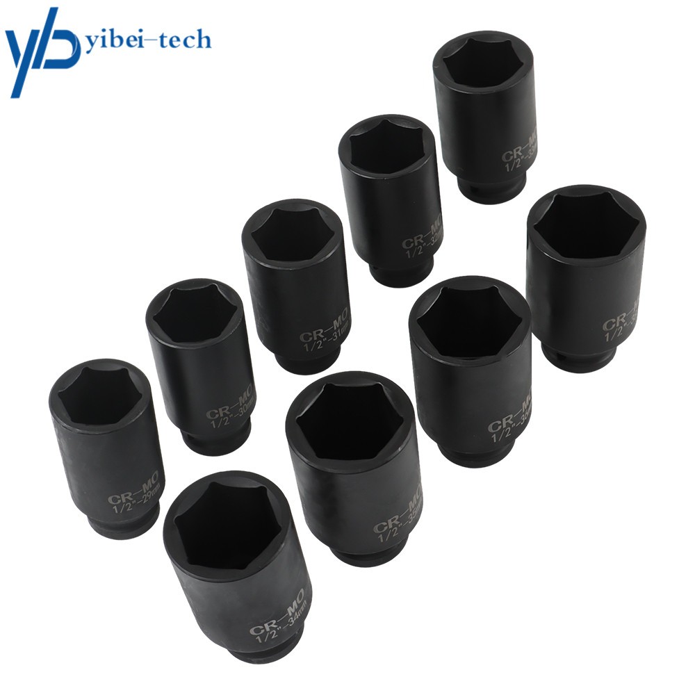 Deep Impact Socket Tool 1/2″ Drive Metric Axle Hub Nut Sockets Set (29-38mm) 9PC