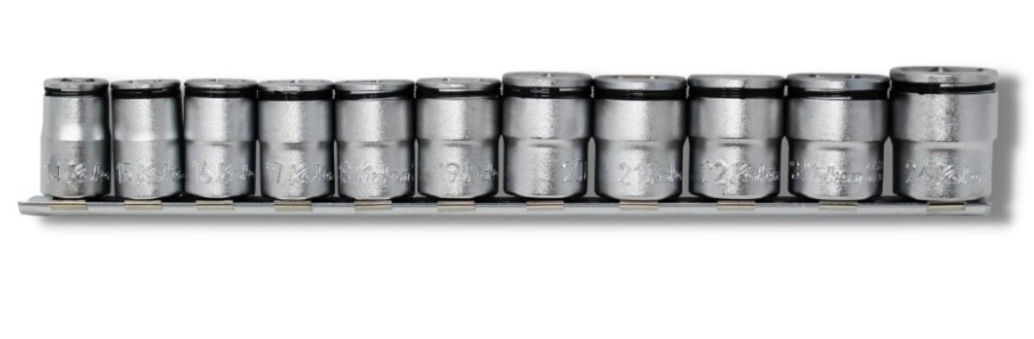 KOKEN #RS4450M/11 1/2″ SQR.DR. METRIC SOCKET SET 14 – 24MM NUT GRIP 11 PIECES