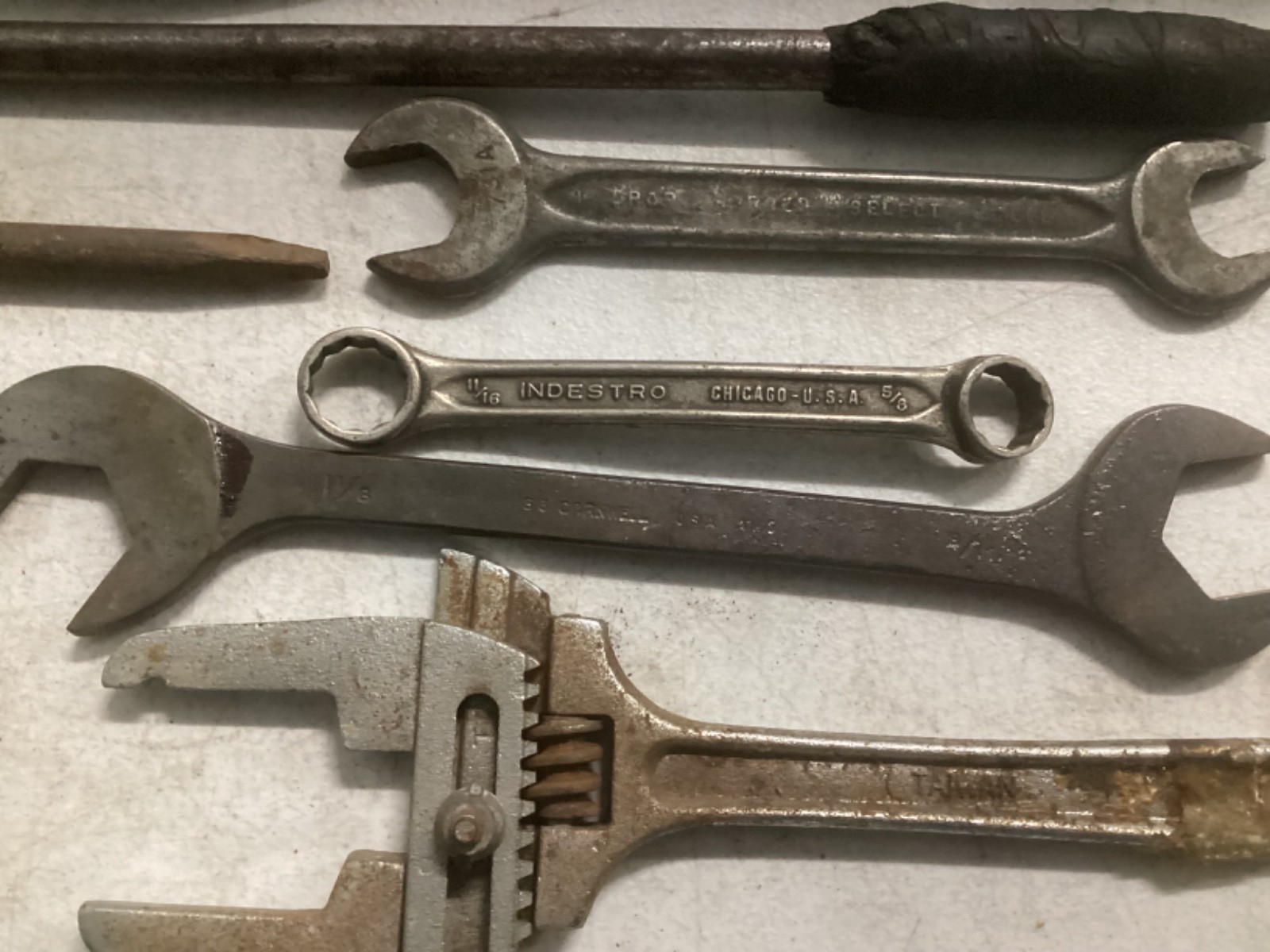 Vintage Mixed Tool Lot Wrenches Hammer Pliers – Cornwell USA – Old Primitive