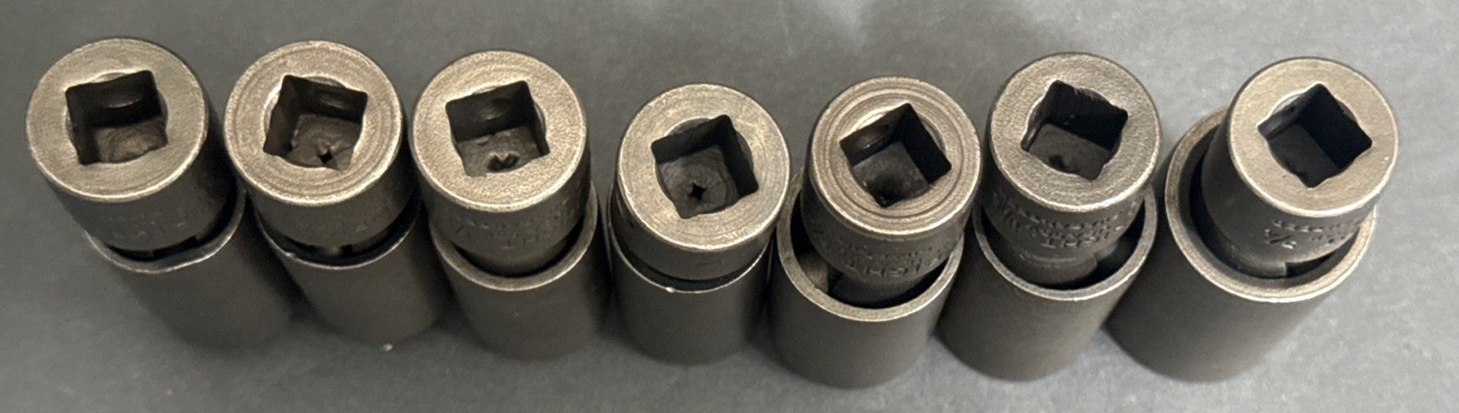 WRIGHT TOOL 7pc 3/8” Dr UNIVERSAL SWIVEL DEEP IMPACT SOCKET SET 3/8” – 3/4” SAE
