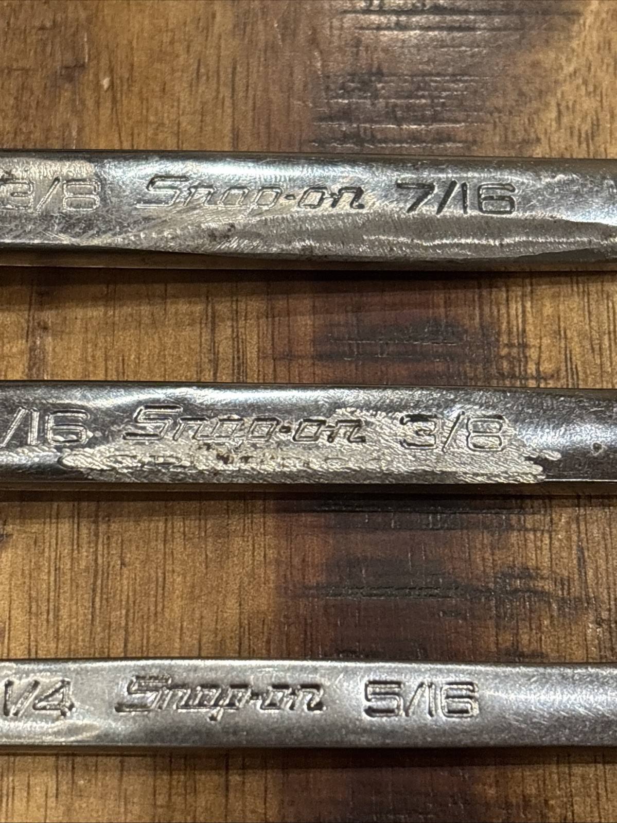 Snap-On Double Box End Wrenches 5/16 X 3/8, 7/16 X 3/8, 5/16 X 1/4 12pt SAE USA