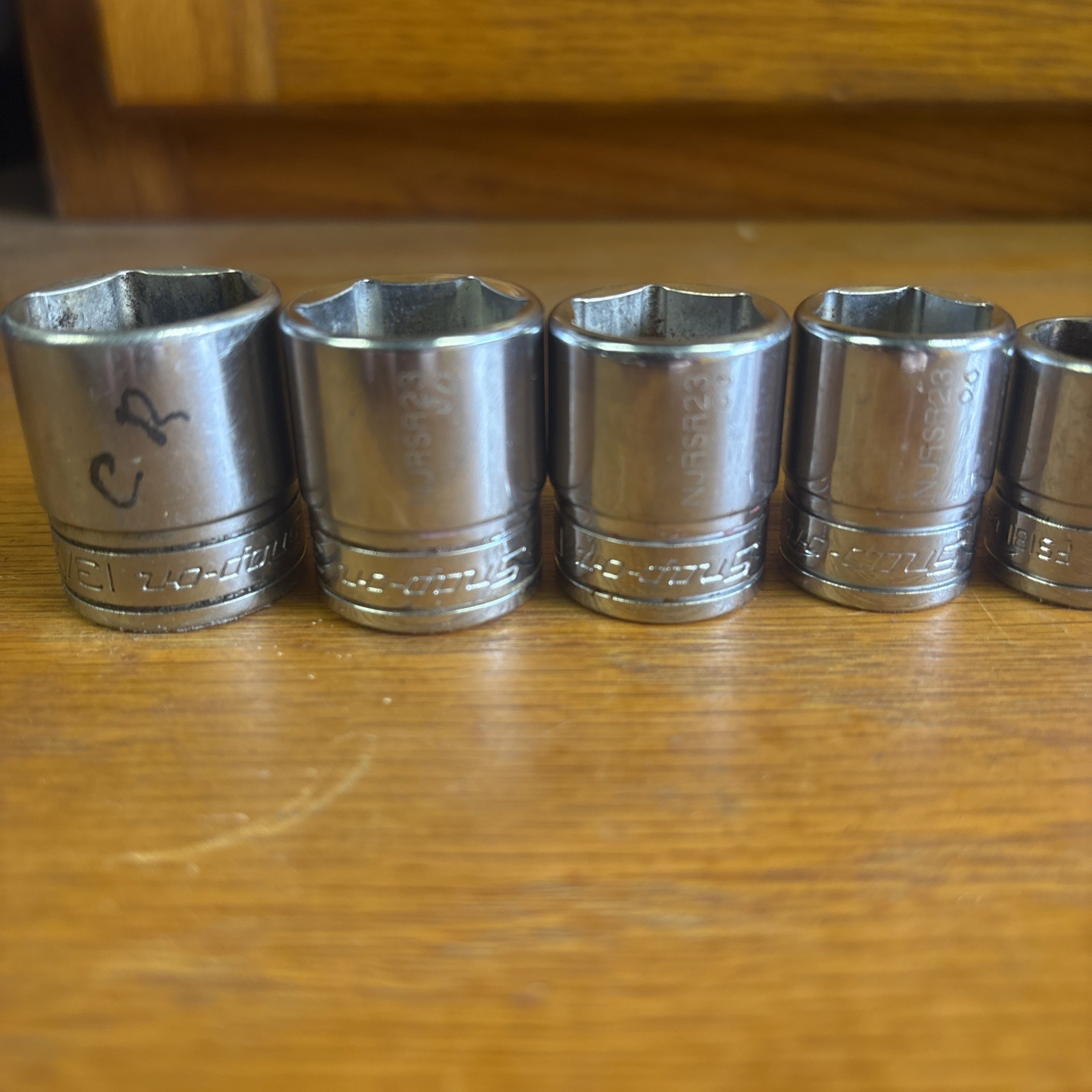 Snap On 3/8″ Drive 10Pc SAE Shallow 6 Pt Chrome Socket 1/4” to 13/16”