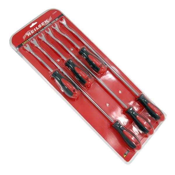 6pc Trim Panel Removal Dash Long Reach Removal Remover Pry Tool