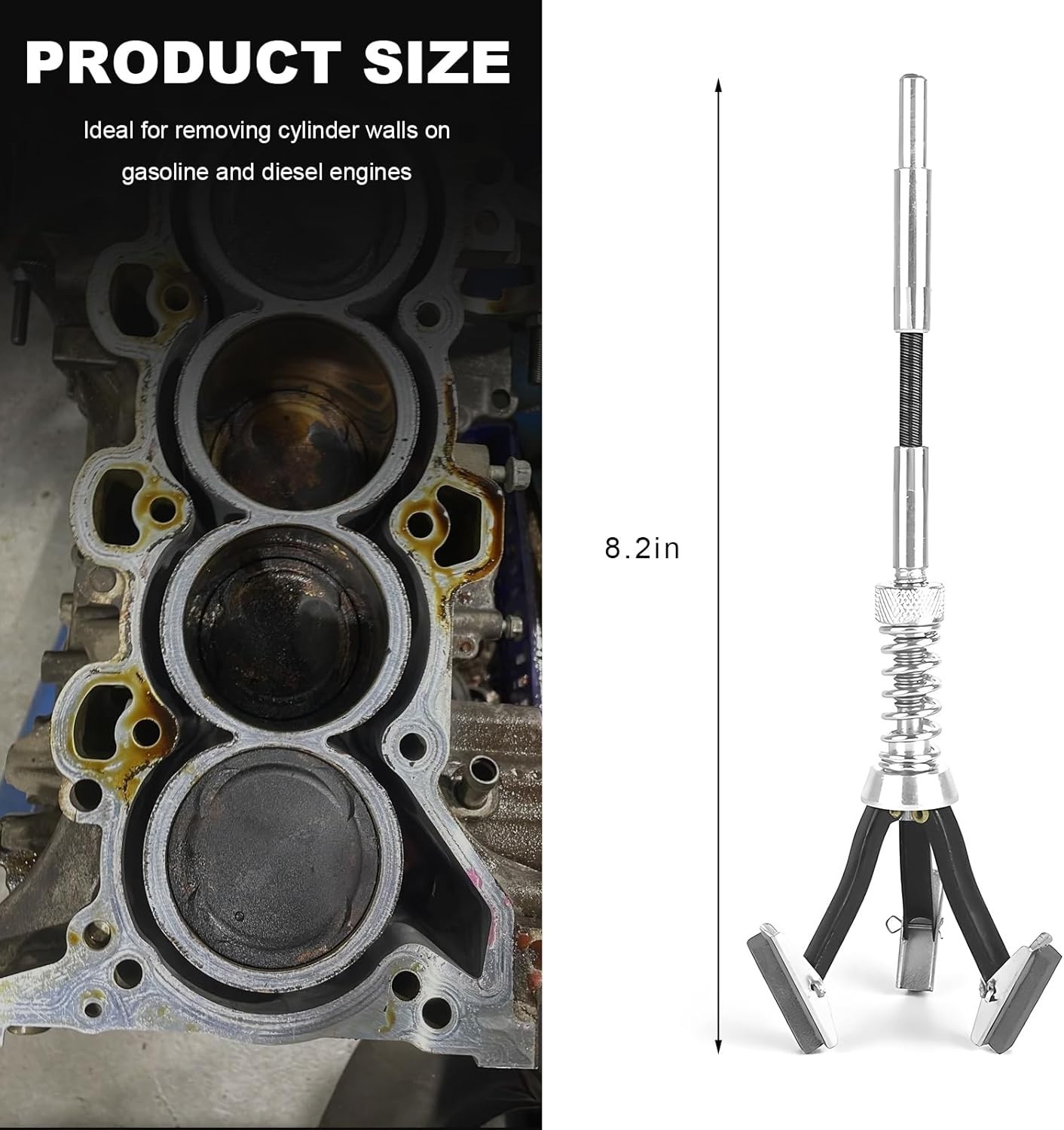 High-Quality Brake Piston Honing Tool – 220 Grit, 8.2″ Long for Small Engines