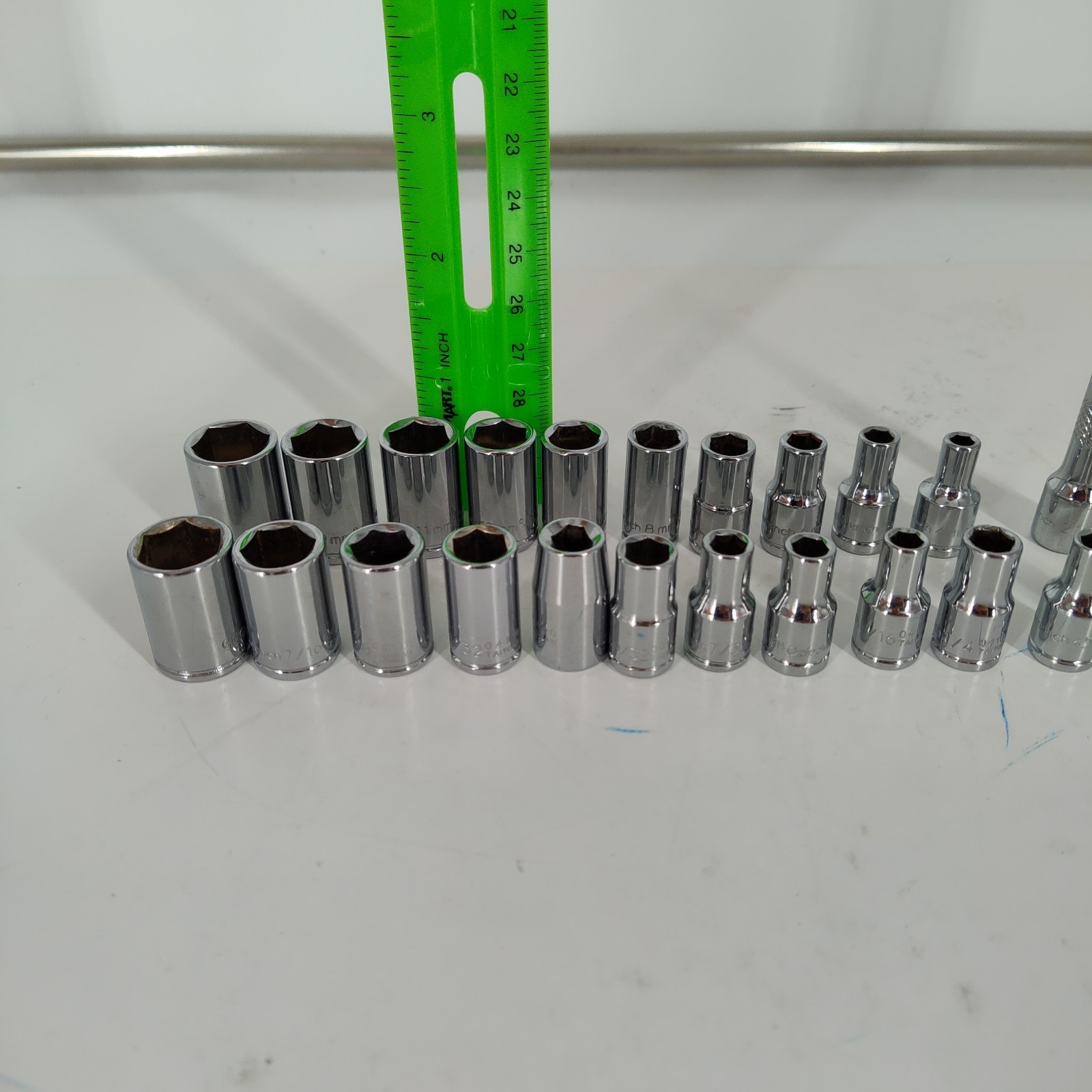 23X GM Goodwrench 1/4″ Drive SAE 6 Pt Socket Vtg 2″ Extension