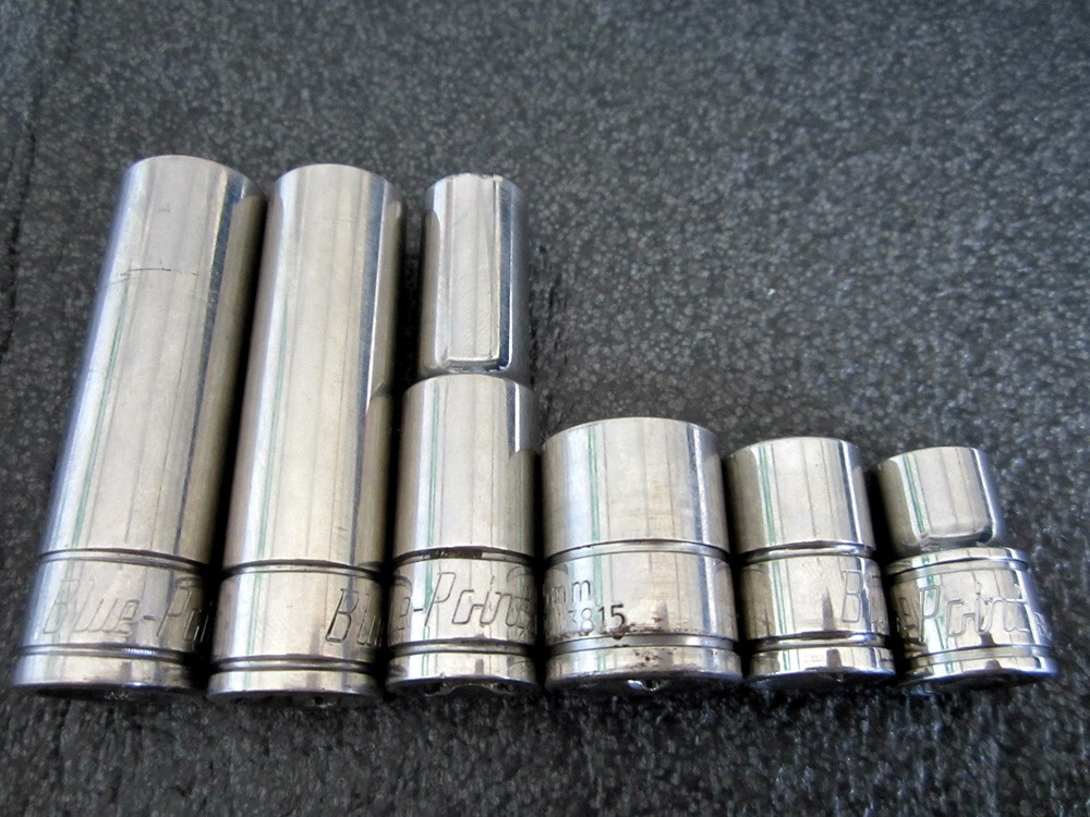 Mixed Lot of Blue-Point 1/4″ & 3/8″ Drive Metric Sockets 6pt 12pt Short Deep