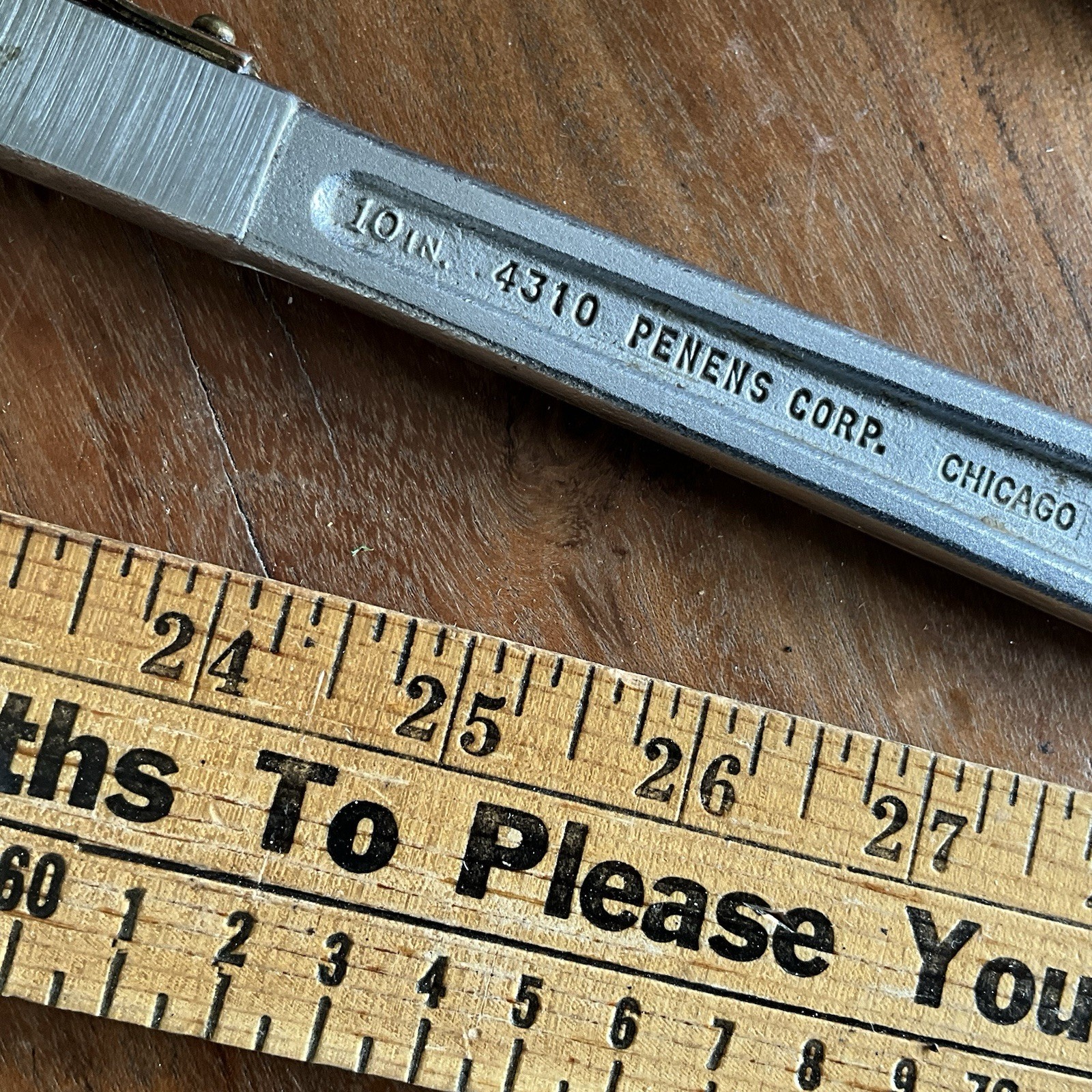 Vintage 10″ Penens Corp 4310 Pipe Wrench & 6.5″ Slip Joint Pliers Made In USA