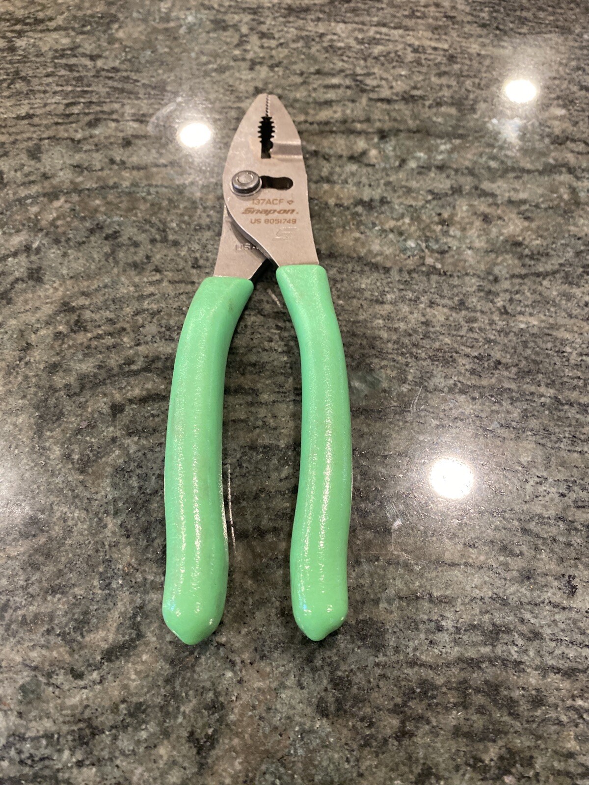 Snap On 137acfg 8″ heavy duty talon grip combination slip joint pliers new