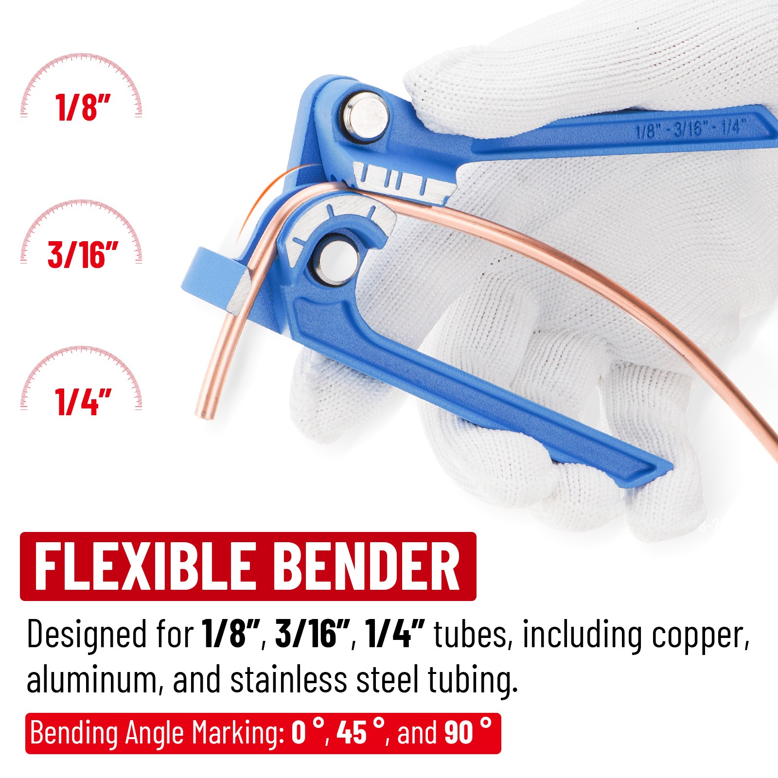 Brake Line Pipe Repair Kit 3/16 25ft Copper Pipe & Flaring Tool 20 Nuts Fittings
