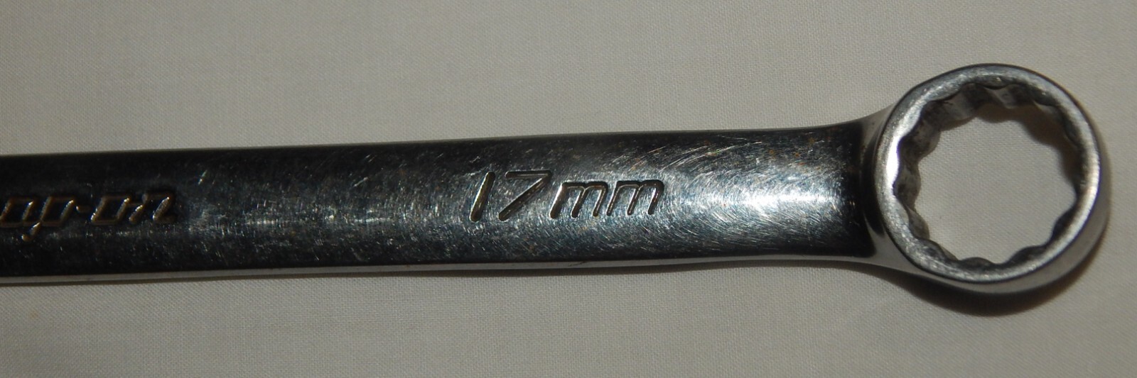 Snap-On OEXM170B 17mm 12 Point chrome Metric Combination Wrench Snap On box end