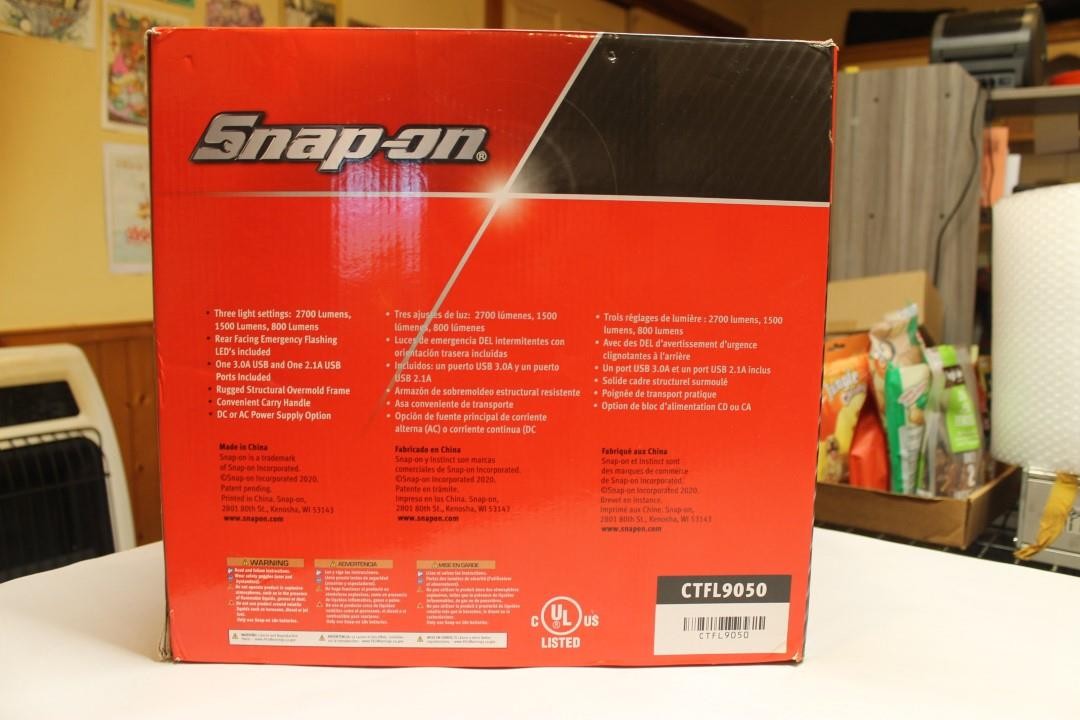 Snap-on CTFL9050 18V 2700 Lumens Cordless Work Light – Black NEW ^