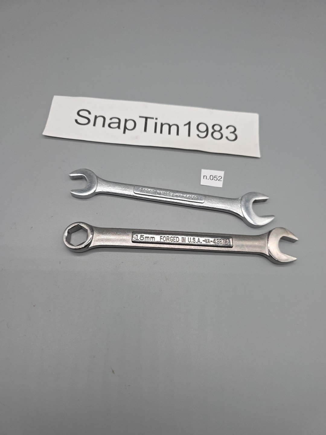 Craftsman 15mm x 13mm Metric Open End Wrench VV 44507+ VA 42872 15mm 6pt USA