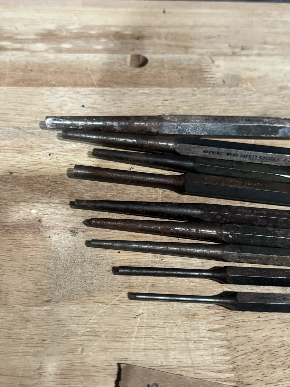 SNAP ON tapered Punch Set Of 9 PPC 105A 106A 4A 205A 206A 110A 4A 208A 210A