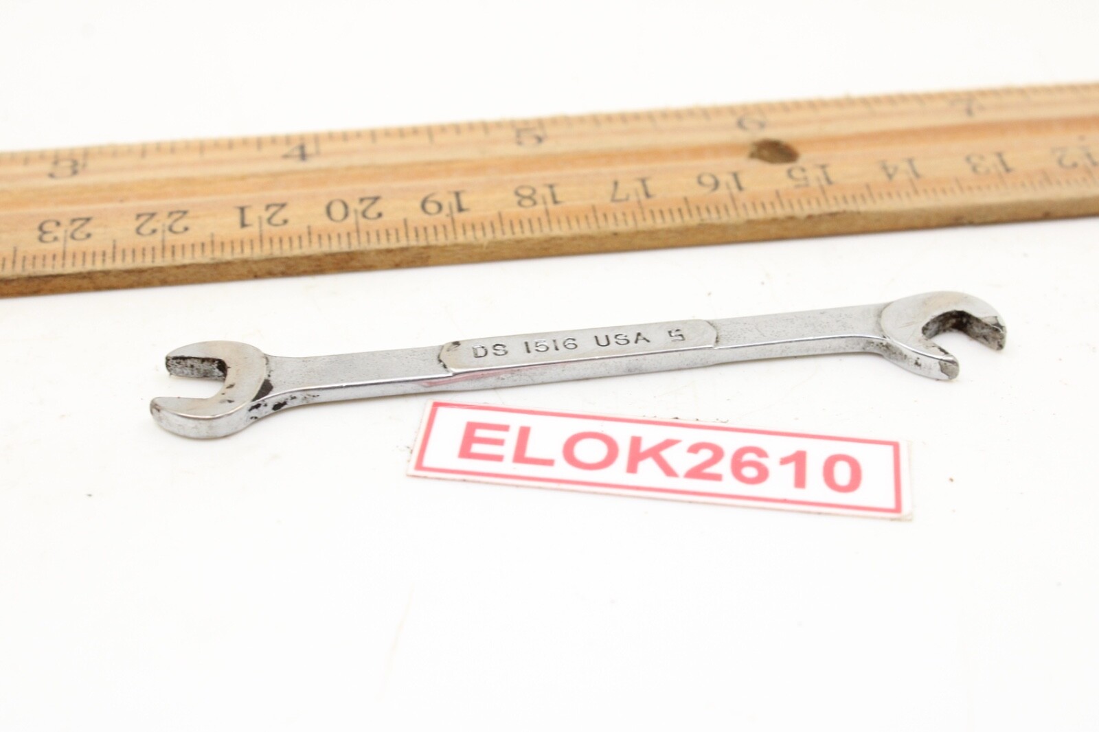 Snap-on DS1516 15/64″ X 1/4″ SAE Chrome Open End Ignition Wrench USA