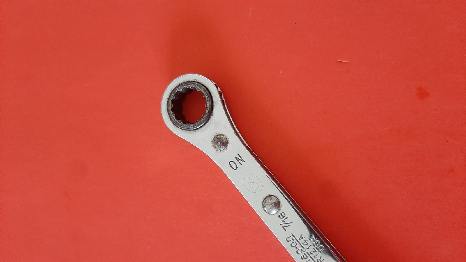Snap-on Tools USA 3/8 x 7/16″ Double Box Ratcheting Wrench R1214A Owner Mark