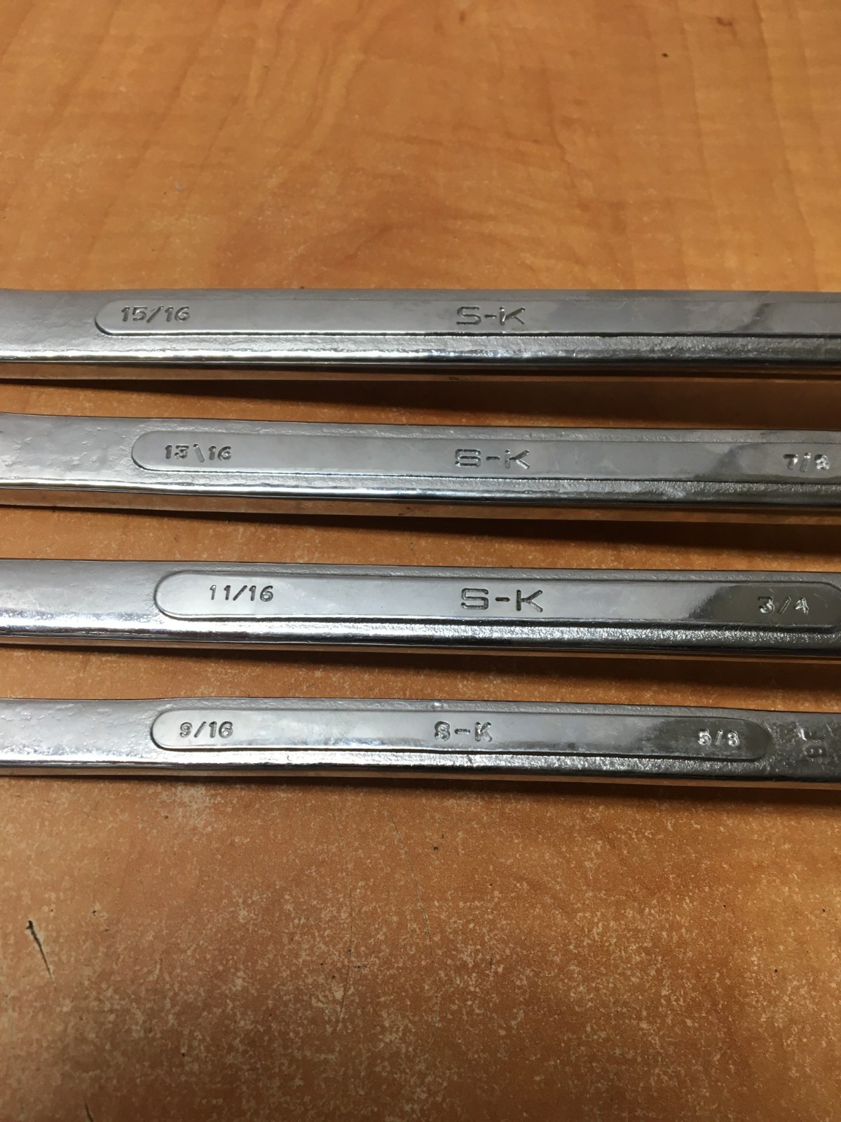 S-K USA 4 Piece SAE Offset Box End Wrench Set 9/16 To 1 In. B-1820 to B-3032