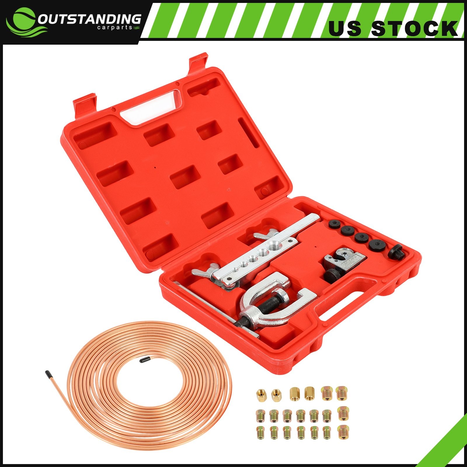 ✅25FT 1/4 Copper Coated Brake Line Kit Upgraded Brake Line Flaring Kit Brake