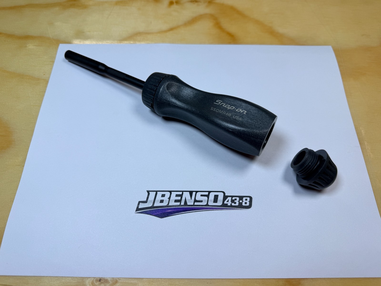 Snap-on Tools NEW DARK TITANIUM Ratcheting Screwdriver w/ Black Shaft SSDMR4BDT