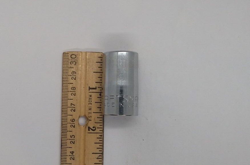 Vintage Craftsman 1/2″ Dr 15MM 12 Pt Shallow Socket Top Knurl VV 44236 USA NOS