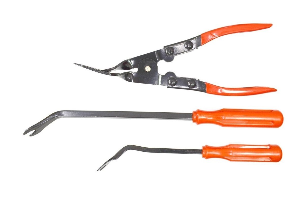 Clip Upholstery Removal Tool Door Panel Fastener Pin Pliers Puller Set of 3pcs