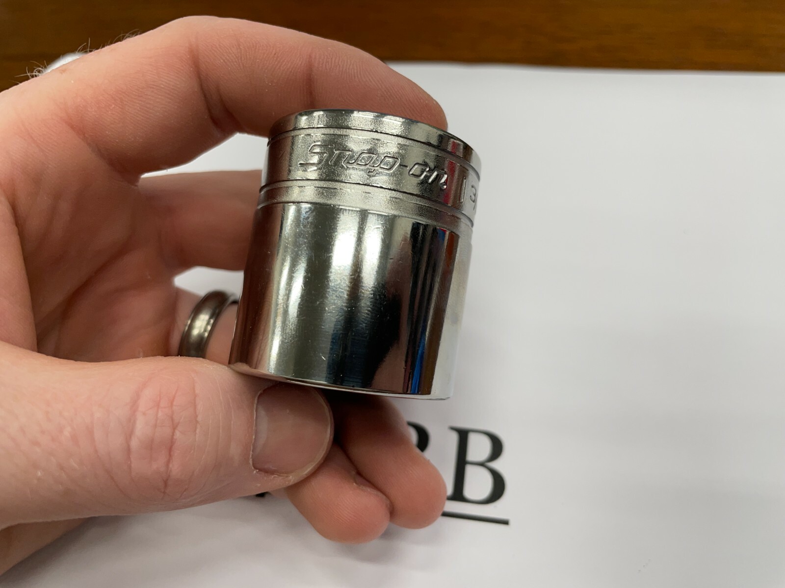 Snap-on Tools USA NEW 1/2″ Drive 1-3/16″ SAE 6 Point Shallow Chrome Socket TW381