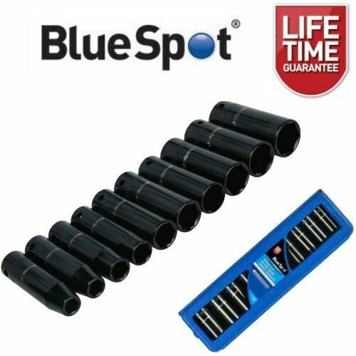 01536 BLUE SPOT TOOLS 10 PCE 1/2″ METRIC DEEP IMPACT SOCKETS (10-24MM)