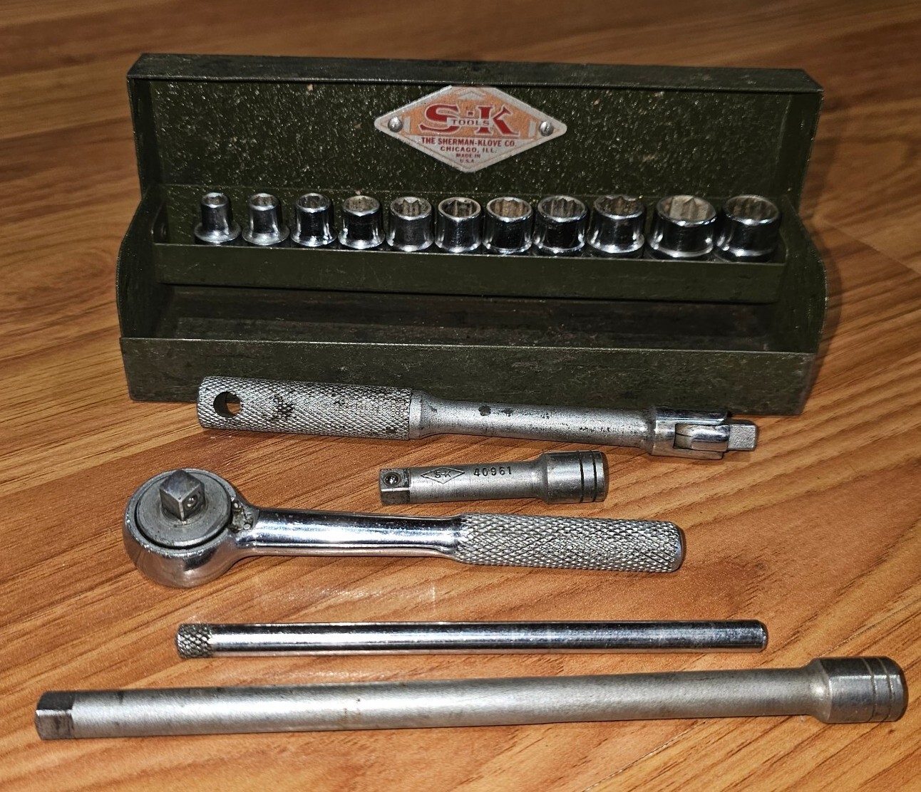 SK Tools Sherman Klove 16 Piece Vintage Socket Set 3/16″ – 7/16″