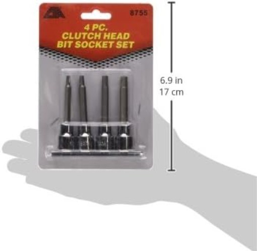 8755 4-Piece Clutch-Head Bit Socket Set