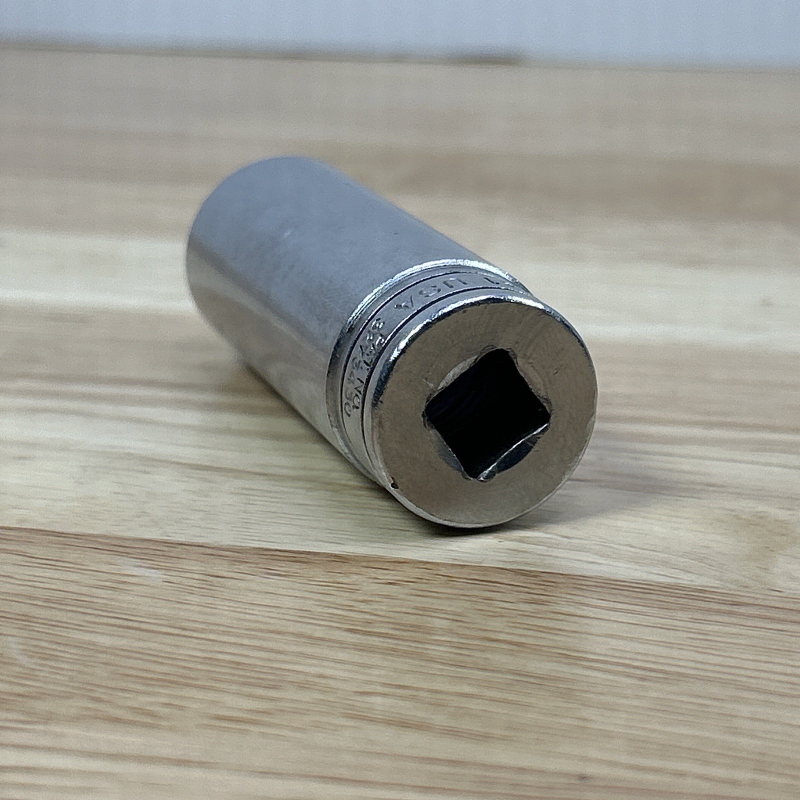 Snap-on Tools 3/8″ Drive 3/4″ 12 Point Deep Chrome Socket SF241 USA Vintage