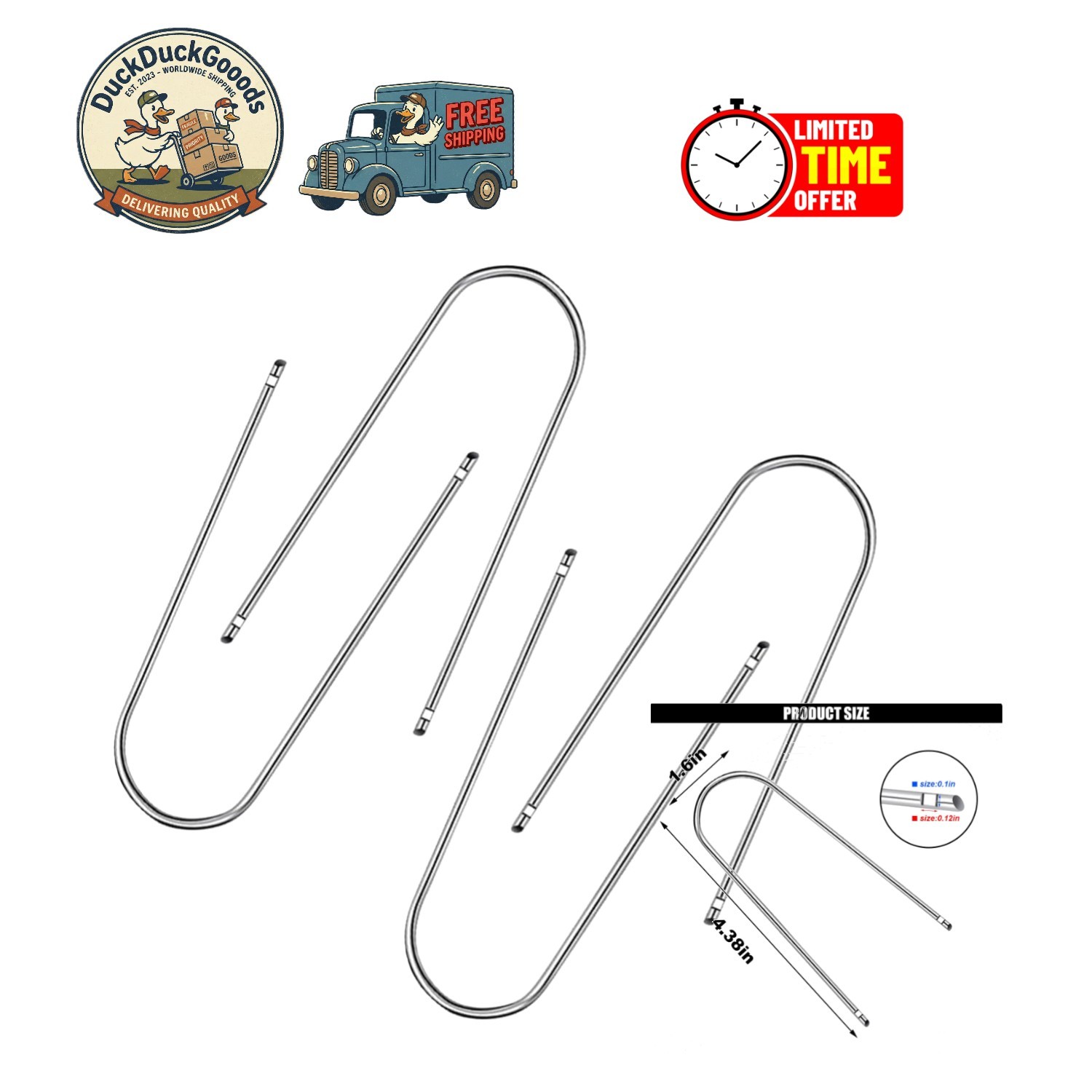 Compact 4PCS U-Shaped Car Radio Removal Tools – Ergonomic Stainless Steel Design
