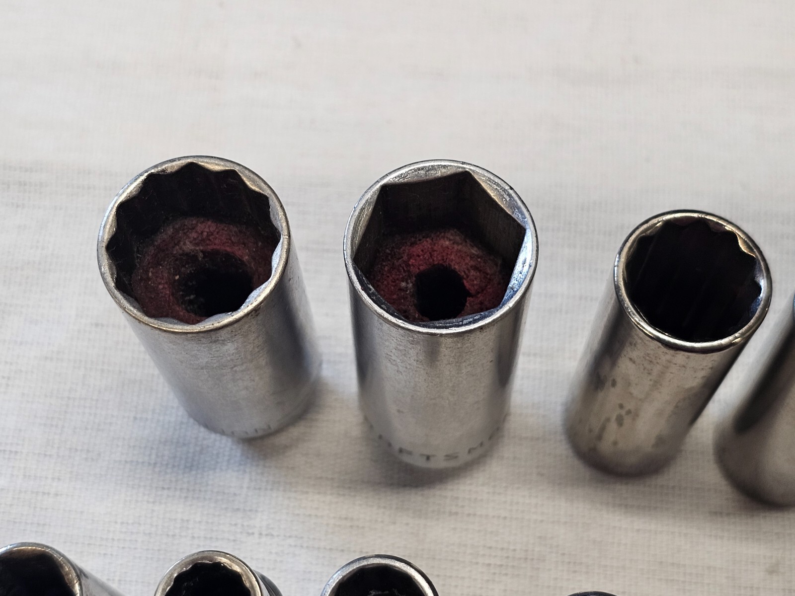15 Craftsman Deep Well Sae Metric Socket Set 1/4 3/8 Drive 10 14 16mm 5/8 V G G1
