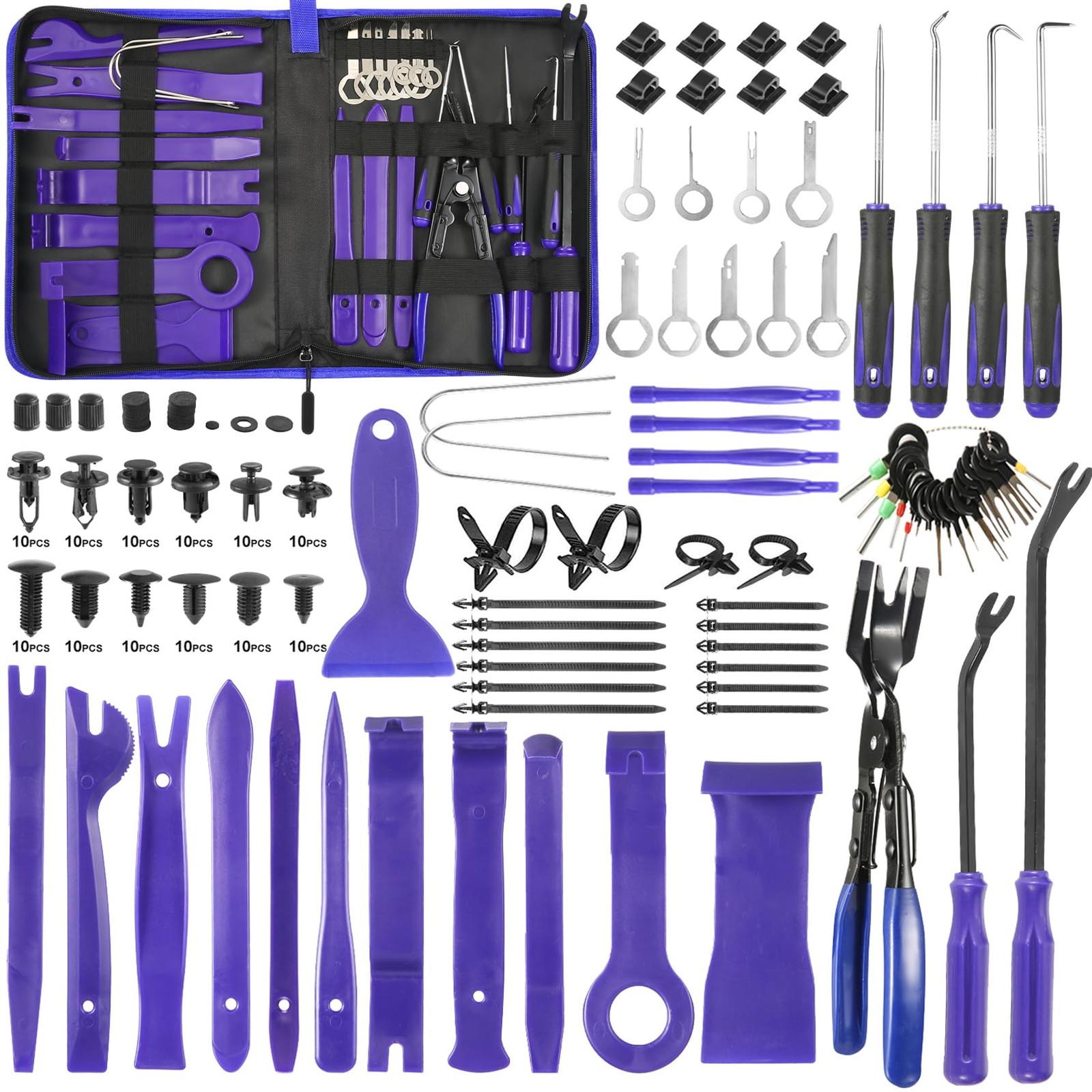 342pcs Trim Removal Tool Kit Car Panel Door Audio Radio Stereo Removal Tools Aut