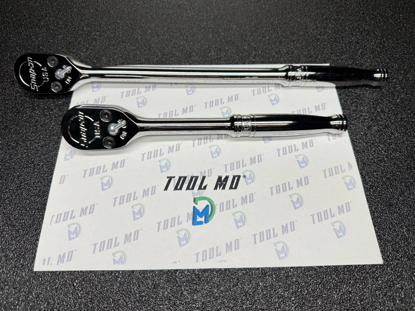 Snap-on Tools USA NEW 2pc 1/2” Drive Chrome Fixed-Head Ratchet Set S80A SL80A