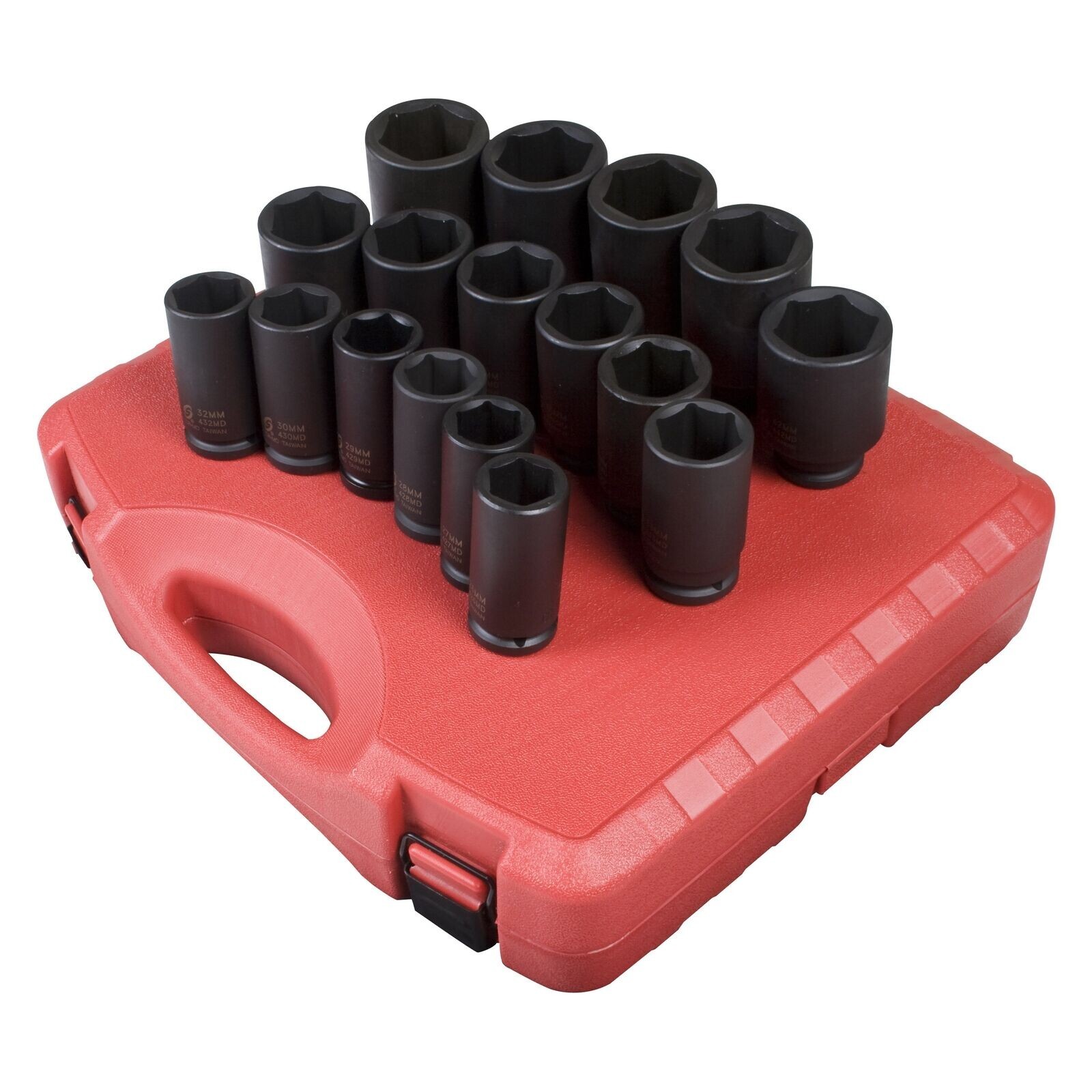 Sunex 4686 3/4″ Drive Metric 6-Point Deep Impact Socket Set 17 Pieces New!