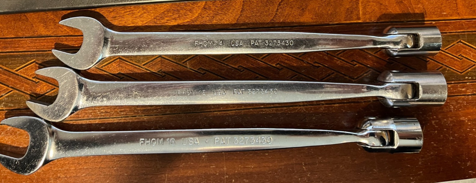 Snap-on FHOM 10-19mm 6/12-Point Metric Flex-Head/Open-End Combination Wrench Set