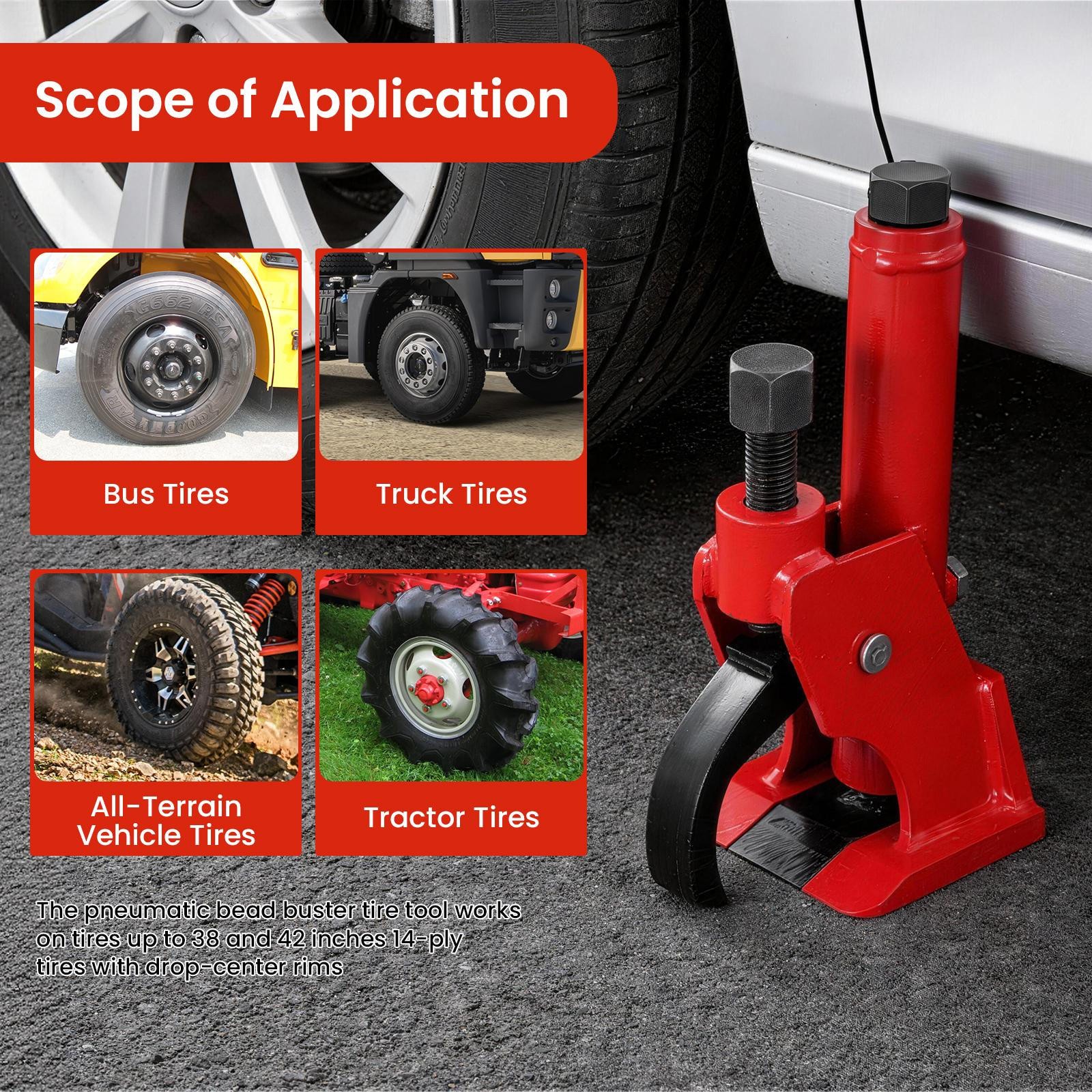 Tractor Manual Tire Bead Breaker Leverage Tool For ATV Lawnmower tires New