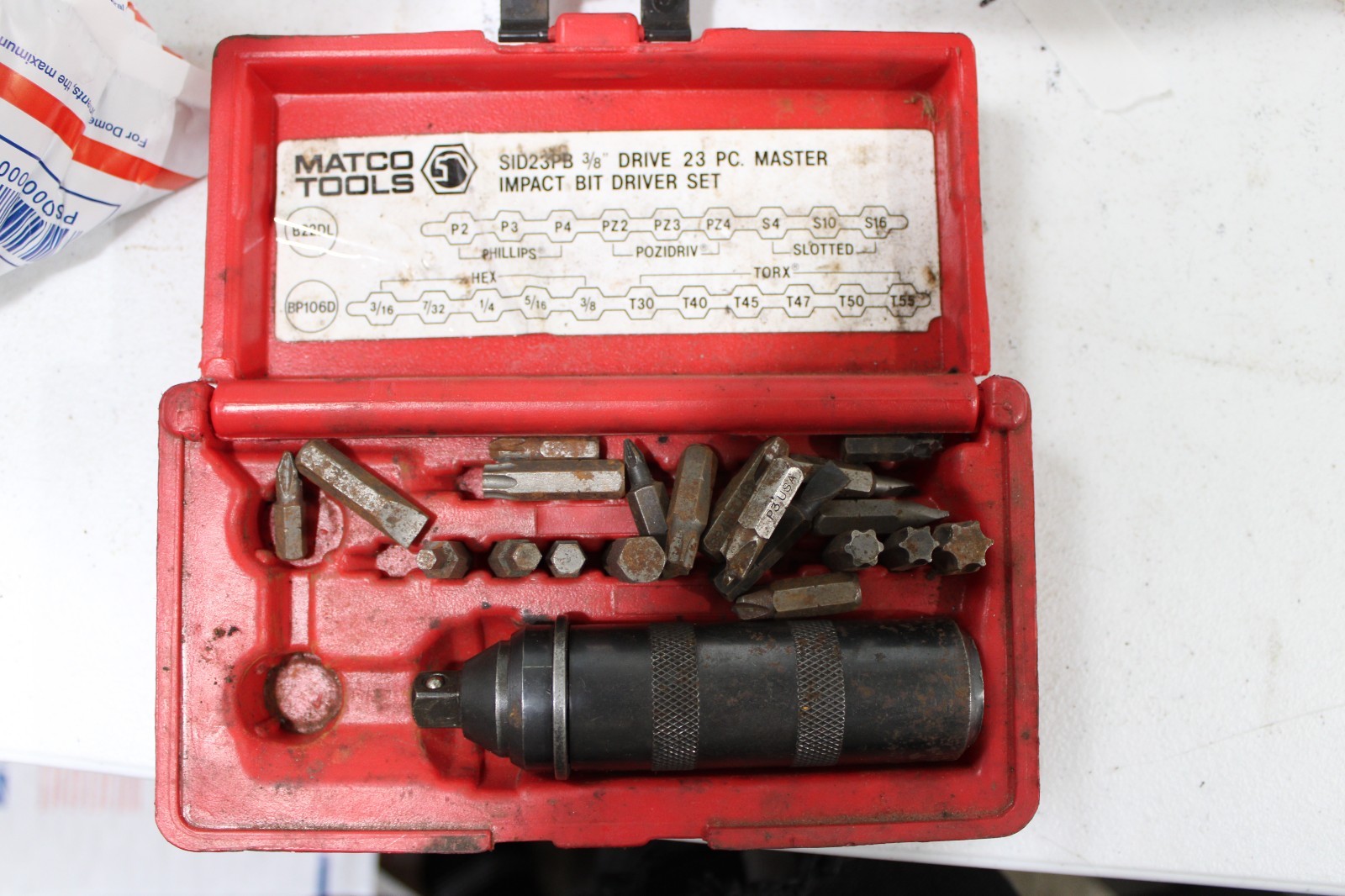 Matco tools SID23PB Master impact Bit Driver Set Red Case