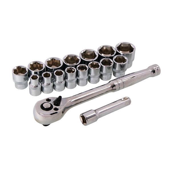 17 pieces 3/8″ Drive Metric Socket Set on holder / rail ( Neilsen CT2843) UK