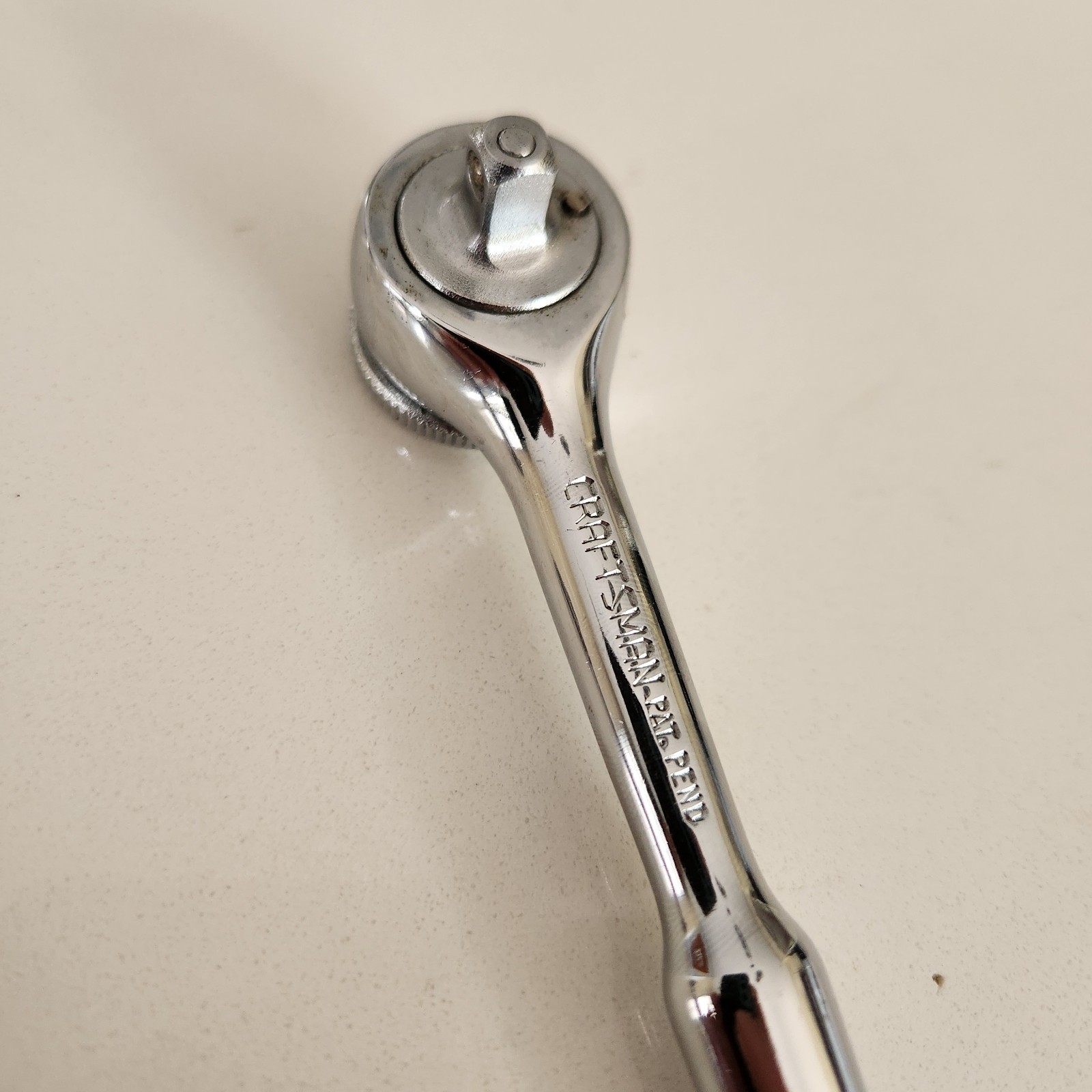Vintage Craftsman 43771 EE 7 1/4″ Inch Drive Chrome Ratchet Thumb Wheel NICE!