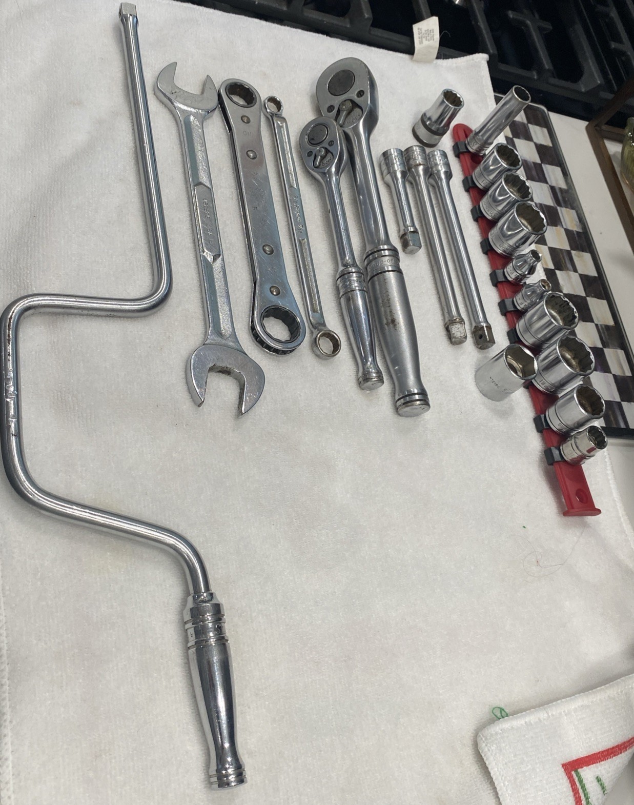 Snap On Tools 26 Piece Lot Wrench Ratchet Sockets Extension
