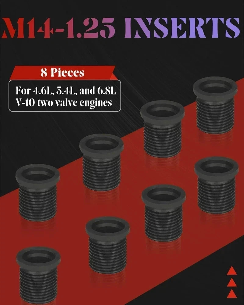 Spark Plug Thread Repair Kit Compatible with Ford 4.6 L, 5.4 L and 6.8 V-10 Two