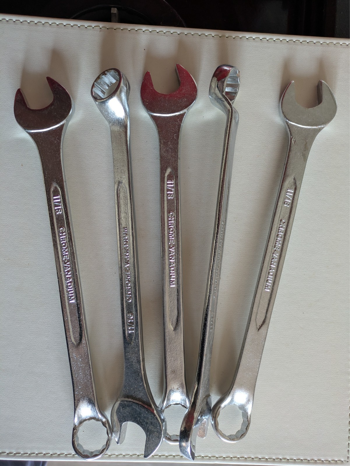 11/16″ Combination Spanner Chrome Vanafium x 5