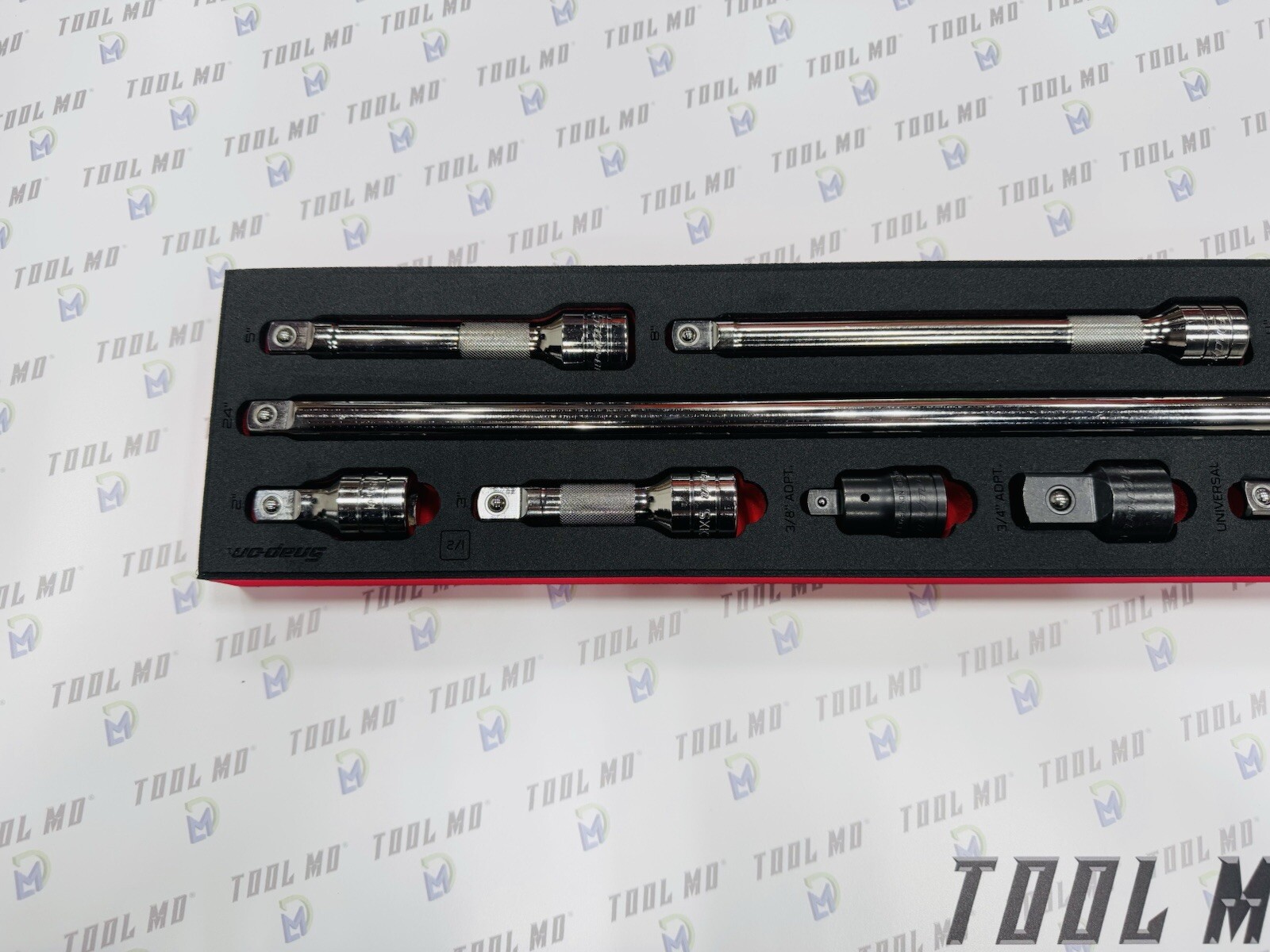Snap-on Tools USA NEW 9-Piece 1/2” Drive Extension Accessory Foam Set 309ASXFR