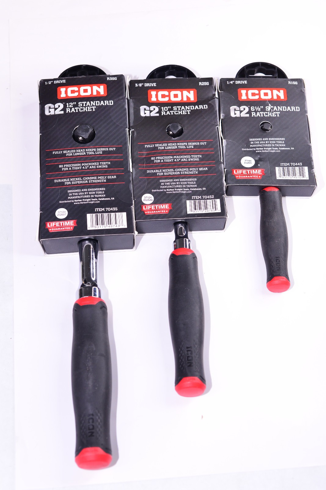 New ICON G2 Series 1/2″ & 3/8 & 1/4″ Drive R3SG R2SG R1SG Ratchet Set 70435