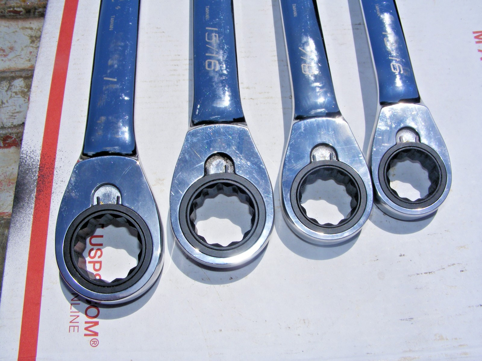 blue point ratcheting wrench set sae