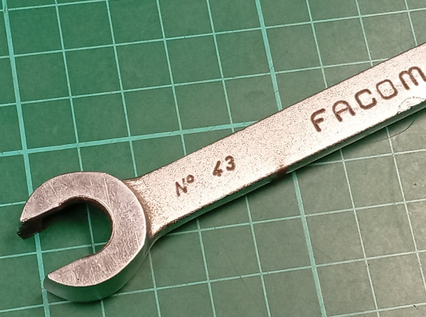 Vintage Facom No43, 1/2″ x 9/16″ AF, Vanachrome Flare Spanner, Made In France